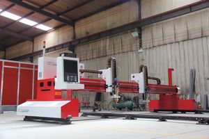 Lớn tấm kim loại tấm giàn <span class=keywords><strong>CNC</strong></span> Plasma ngọn lửa khí máy cắt cho kết cấu thép ngành công nghiệp - Product Image 5