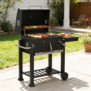 Chariot d'extérieur robuste <span class=keywords><strong>Barbecue</strong></span> Grill Fer autoportant et acier revêtu de poudre Durable et élégant - Product Image 5