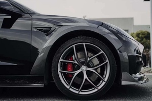 Runde New Factory Price for Tesla <strong>Model</strong> <strong>3</strong> RD Style Carbon Fiber Body Kit Front Lip Rear <strong>Diffuser</strong> Wheel Eyebrow Side Skirts - Product Image 3