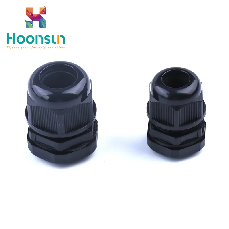 HOONSUN M18 M20 M22 M24 M25 filettatura metrica nero nylon pressacavi connettore IP68 impermeabile elettrico plastica pressacavo dimensioni