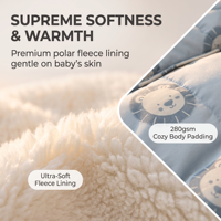 Combinaison d'hiver rembourrée pour bébé avec imprimé ours mignon, capuche à oreilles d'ours, matelassée, pour nourrisson