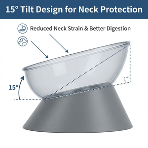 1. Comedero Doble de Melamina/Cerámica de Lujo para Mascotas, Antideslizante, de Alto Brillo, Elegante Comedero Doble de Melamina para Gatos - Product Image 2