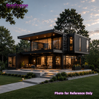 Cabine conteneur préfabriquée portable, gain de place pour le transport, villa à deux étages modulable multi-unités