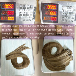 <span class=keywords><strong>Noir</strong></span> de jais # Extensions de <span class=keywords><strong>cheveux</strong></span> 1 couleur, <span class=keywords><strong>cheveux</strong></span> humains, trame Genius, ondulées, super volumineuses, double trame, pointes de <span class=keywords><strong>cheveux</strong></span>, 18 pouces, 50g de trame, 100g - Product Image 3