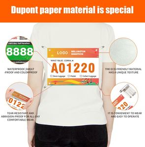 Maraton koşu yarışları yarışması için su geçirmez ve dayanıklı atlet Bib numaraları yazdırılabilir Tyvek kağıt - Product Image 5