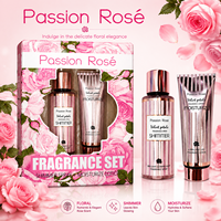 Coffret cadeau parfumé pour la Saint-Valentin, lotion pour le corps 236 ml et spray corporel scintillant 250 ml, parfum floral parisien, coffret cadeau romantique pour femmes