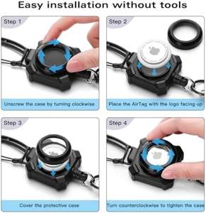 Portacredencial Retráctil Resistente con Mosquetón, Cable de Plástico, Clip para AirTag, Porta Identificación para Exteriores - Product Image 6