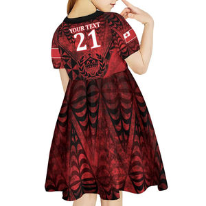 Personalizado <span class=keywords><strong>Tonga</strong></span> Rugby Tribal <span class=keywords><strong>Tattoo</strong></span> Kid Vestido de manga corta Mate Ma'a <span class=keywords><strong>Tonga</strong></span> Vestido para niños - Product Image 5