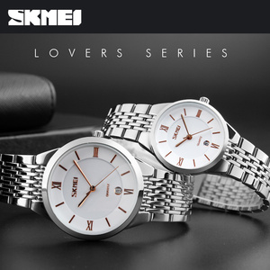 Relojes de cuarzo Lovers, minimalistas, de acero inoxidable, resistentes al agua, para hombre y mujer. - Product Image 2