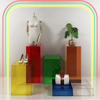 Support d'affichage modulaire en acrylique créatif et moderne avec vase à fleurs, montage facile, autoportant, pour usage intérieur, décoratif