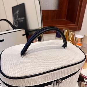 Factory Custom Logo Portable Female Canvas Shoulder Bag Makeup Bag Travel Toiletry Make up Organizer Storage Cosmetic Bag - Product Image 3