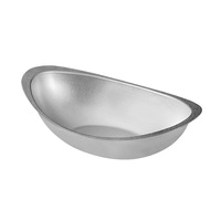 Bol de service vintage en acier inoxydable 304, assiette ovale pour collations, idéal pour restaurant, café, bar, pour servir des aliments frits, des salades, des noix, vaisselle de table pour la maison