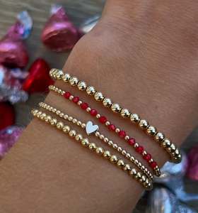 Wholesale Stack Gold <strong>Bead</strong> <strong>Bracelet</strong> Set Handmade Vintage Stretch <strong>Bracelet</strong> for Women Non Tarnish Stainless Steel Beaded <strong>Bracelet</strong> - Product Image 4