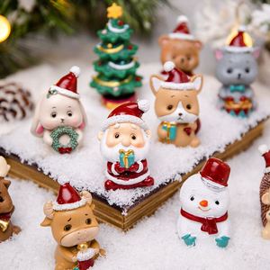 Creative Christmas Doll Decoration Cartoon Resin Santa Claus Mini Snowman Christmas Desktop Ornaments Xmas New Year <b>Gift</b> - Product Image 3