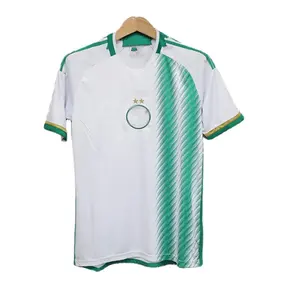 2024 nueva camiseta de fútbol blanca de Argelia caliente, uniforme de camiseta de fútbol de versión de jugador de Argelia de alta calidad