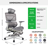Chaise de bureau ergonomique personnalisée AODA avec repose-pieds, massage lombaire, appuie-tête entièrement réglable, chaise de bureau exécutive en maille intégrale