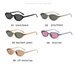 <span class=keywords><strong>Gafas</strong></span> de Sol Ovaladas Pequeñas con Decoración de Remaches en Forma de Corazón STY19402H, <span class=keywords><strong>Gafas</strong></span> de Sol Grises Vintage con Logotipo Personalizado para Mujer - Product Image 6