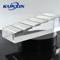 Kunxin brillant personnalisé solide affichage vierge acrylique Cube cylindre cristal clair trapèze bloc acrylique