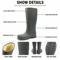 Bottes d'hiver imperméables en polaire thermique, légères, hautes jusqu'au genou, antidérapantes, pour le froid, la neige et les activités de plein air