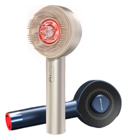 Brosse de massage du cuir chevelu à lumière rouge EMS, appareil électrique pour la croissance des cheveux, peigne de massage pétrissant, outil de soin des cheveux avec diffusion d'huiles essentielles