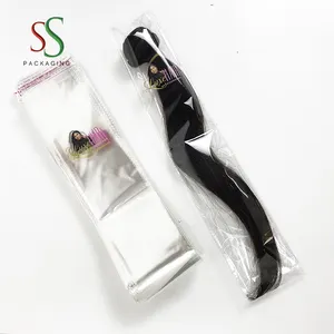 2024 hot selling bundle weft/closure/frontal/wig/pony tail tape hair extension plastic packaging bags