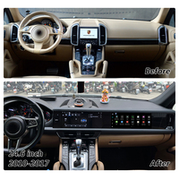 Reproductor de DVD para Auto con Pantalla Dual de 24.6 Pulgadas, Android, Radio, Pantalla Táctil, GPS, Navegación, Carplay para Porsche Cayenne 2010-2017 (LHD/RHD)