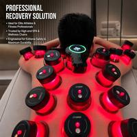 Kit de massage intelligent à ventouses avec 5 modes de succion, thérapie par lumière rouge, appareil de grattage électrique Guasha pour soulager la douleur