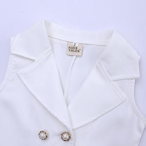 Vêtements pour bébés nouveau-nés en gros, chemise blanche pour fille, pantalon pour enfants, ensemble tendance - Product Image 2