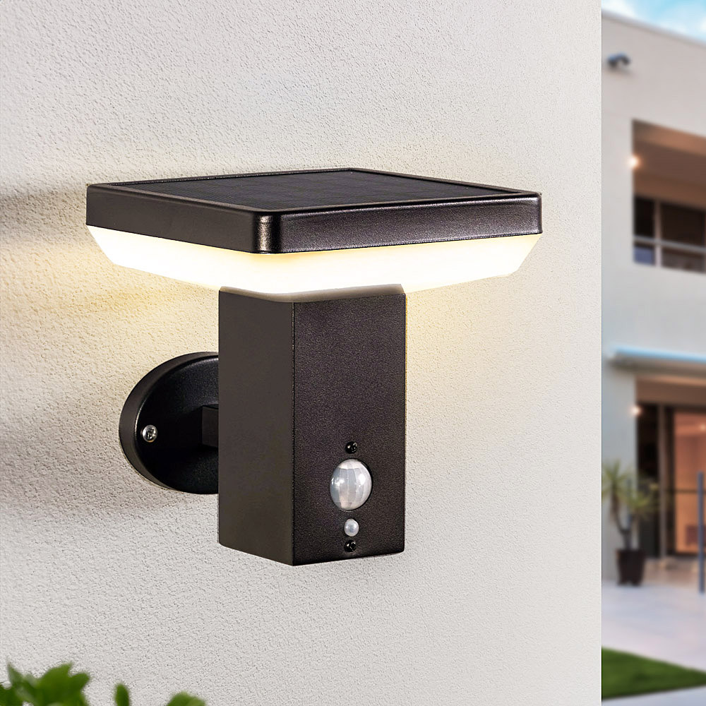 Modern Stainless Steel Ip44 Motion Sensor Led Outside Lamp Outdoor Wall Solar Garden Lights · image 6