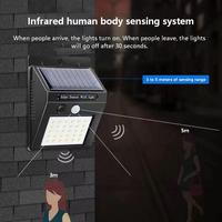 SZ 20 Led IP65 Lampu Tenaga Surya Sensor Gerak Pir Lampu Dinding Taman Keamanan Nirkabel Luar Ruangan 2700K Putih Hangat Lembut