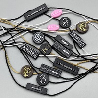 Vente flash : étiquette de suspension en plastique ronde avec cordon en corde, étiquette de suspension pour chaussures, montres, vêtements, avec logo en relief 3D