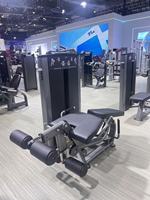 Machine multifonctionnelle de musculation à usage commercial, réglable, à charge par poulies, pour extensions de jambes assises et curls de jambes couchées