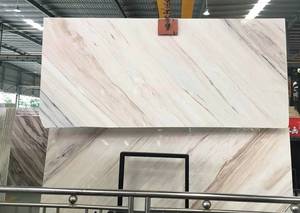 Dalles de marbre italien à veine bleue Pierre naturelle de première qualité pour villa de luxe moderne Design d'intérieur Revêtement de sol imperméable Mur poli - Product Image 4