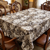 Nappe de table en jacquard floral de style européen classique, tissu tissé épais, nappe décorative pour table à manger, décoration de salon