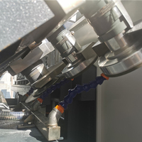 Scie automatique à panneau d'onglet en marbre à 3 têtes Machine de découpe de blocs de pierre à angle de 45 degrés Polissage de carreaux de céramique de haute précision 10kW