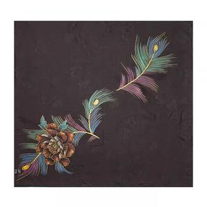 Xiangyunsha手描きエレガントヴィンテージマルベリーシルクスクエアスカーフ [4つの高貴な植物] 65*65シリーズ高度なファッションセンス - Product Image 2