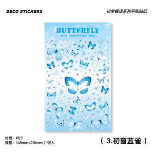 Autocollants début Meng Die Language Series matériel <span class=keywords><strong>de</strong></span> Collage autocollants <span class=keywords><strong>de</strong></span> Base pour carnet <span class=keywords><strong>de</strong></span> notes décoration DIY bricolage 6 modèles 1 pièce/paquet - Product Image 6