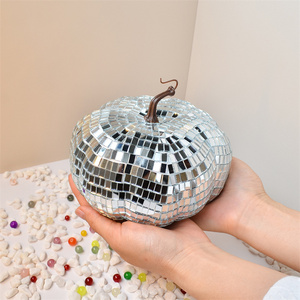 Adornos de <span class=keywords><strong>Calabaza</strong></span> con Espejo Plateado para Decoración de Halloween, Centros Comerciales, Discotecas, Escaparates y Hogar - Product Image 3