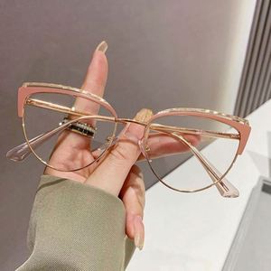 Nouvelle Monture de Lunettes Optiques Métalliques pour Femme, Design Animalier, Forme Diamant, Photochromiques, Anti-Lumière Bleue, Tendance - Product Image 5