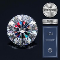 IGI Sertifikalı Laboratuvarda Yetiştirilmiş Yuvarlak Şekil 0.5ct 1ct 2ct Gevşek Taşlar DEF Renk VVS 3EX Gevşek Elmaslar