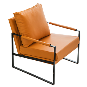 Sillón Individual Moderno y Sencillo, de Estilo Ligero y Lujoso, con Estructura de Hierro, para Oficina, Recepción de Hotel, Sala de Estar o Sala de Espera - Product Image 1