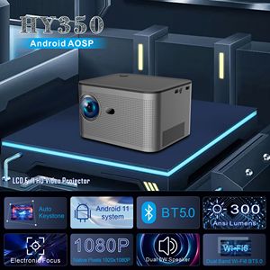 2024 nuovo HY350 2BG/32GB Full HD 1080P 4K Mini videoproiettore Android 11 <span class=keywords><strong>LCD</strong></span> Smart Wifi proiettori Home Theater - Product Image 4