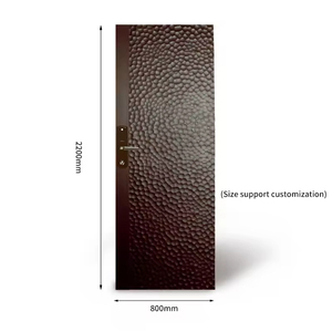 <span class=keywords><strong>Porte</strong></span> intérieure en bois massif martelé et sculpté, design moderne, qualité supérieure, pour chambre à coucher - Product Image 5