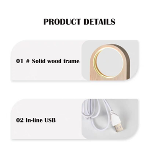 Lampe à illusion 3D, veilleuse pour meilleur ami, sœur, garçons et filles, femmes, anniversaire, lampe de table en bois LED avec USB (Rose d'amour) - Product Image 6