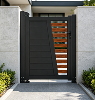 Portail de villa moderne en aluminium, étanche, anti-corrosion, à simple battant, pour ferme, jardin, maison