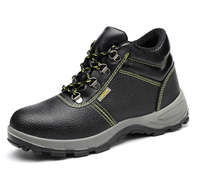 Chaussures de sécurité pour hommes en cuir véritable avec embout en acier anti-crevaison pour le travail et la construction pour l'hiver