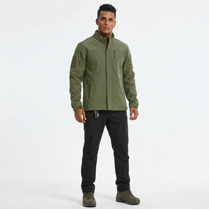 Men's Canvas <b>Waterproof</b> Breathable Windproof Jacket Stand Hooded Vintage Style 100% Cotton Outdoor Zipper Closure Active <b>Warm</b> - Product Image 1