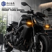 Clignotants LED pour moto, 2 pièces, ambre, avant, universels, paire de clignotants pour moto
