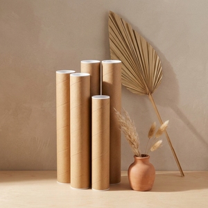 Caja cilíndrica de cartón con textura premium y relieve personalizado para incienso de alta gama, tubo de papel para varillas de fragancia. - Product Image 1