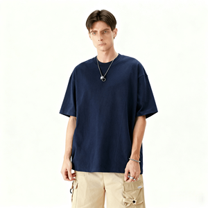 300 G Thêu Dệt Kim Trống Tùy Chỉnh In Ấn Quá Khổ Unisex Dạo Phố Cổ Điển Boxy Phù Hợp Với Người Đàn Ông Phụ Nữ Số Lượng Lớn Nặng Trọng Lượng Áo Thun - Product Image 1